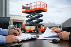 Documentação para locação de plataforma elevatória