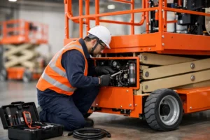Manutenção preventiva em plataforma elevatória