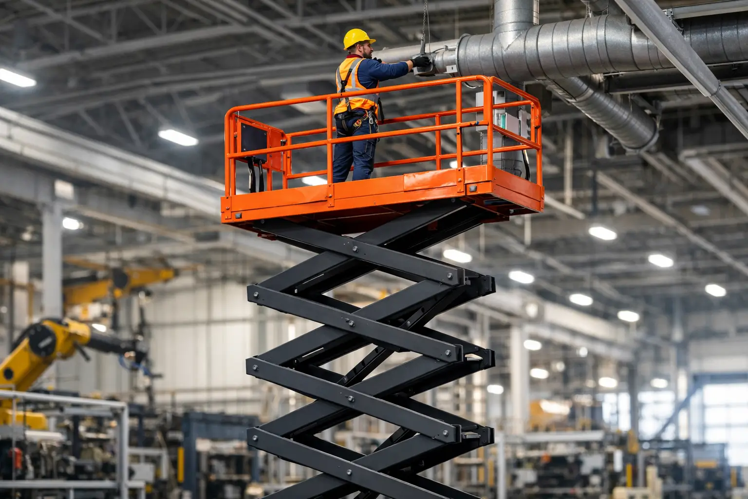 Plataforma elevatória para montagem industrial